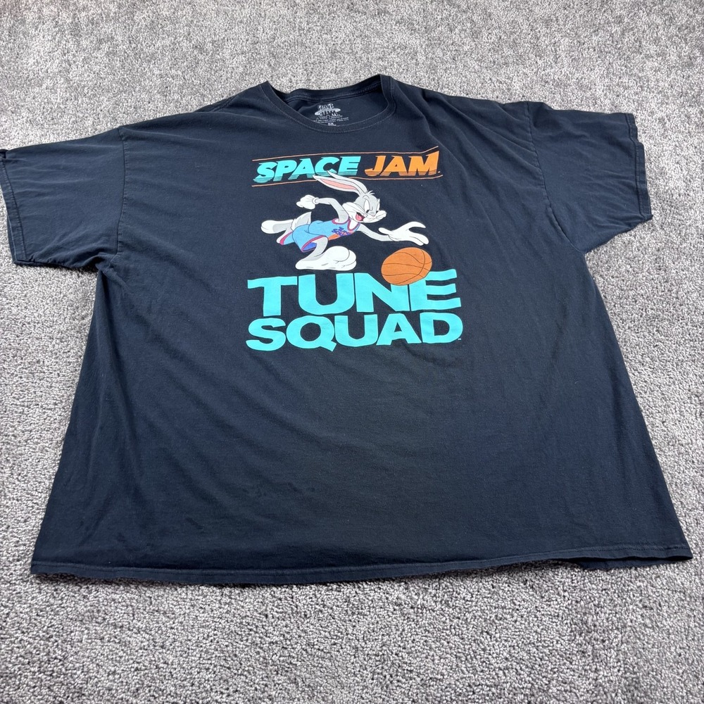 Space Jam T-shirt Size 5X Black Bugs Bunny Tune Squad Basketball Graphic Tee
